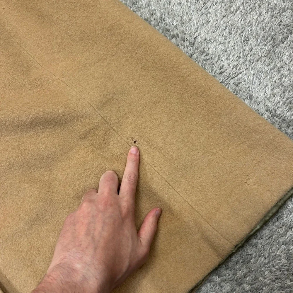 Brooks Brothers Overcoat 40R Tan Camel Hair Double Breasted Polo Coat Vintage - Picture 11 of 16